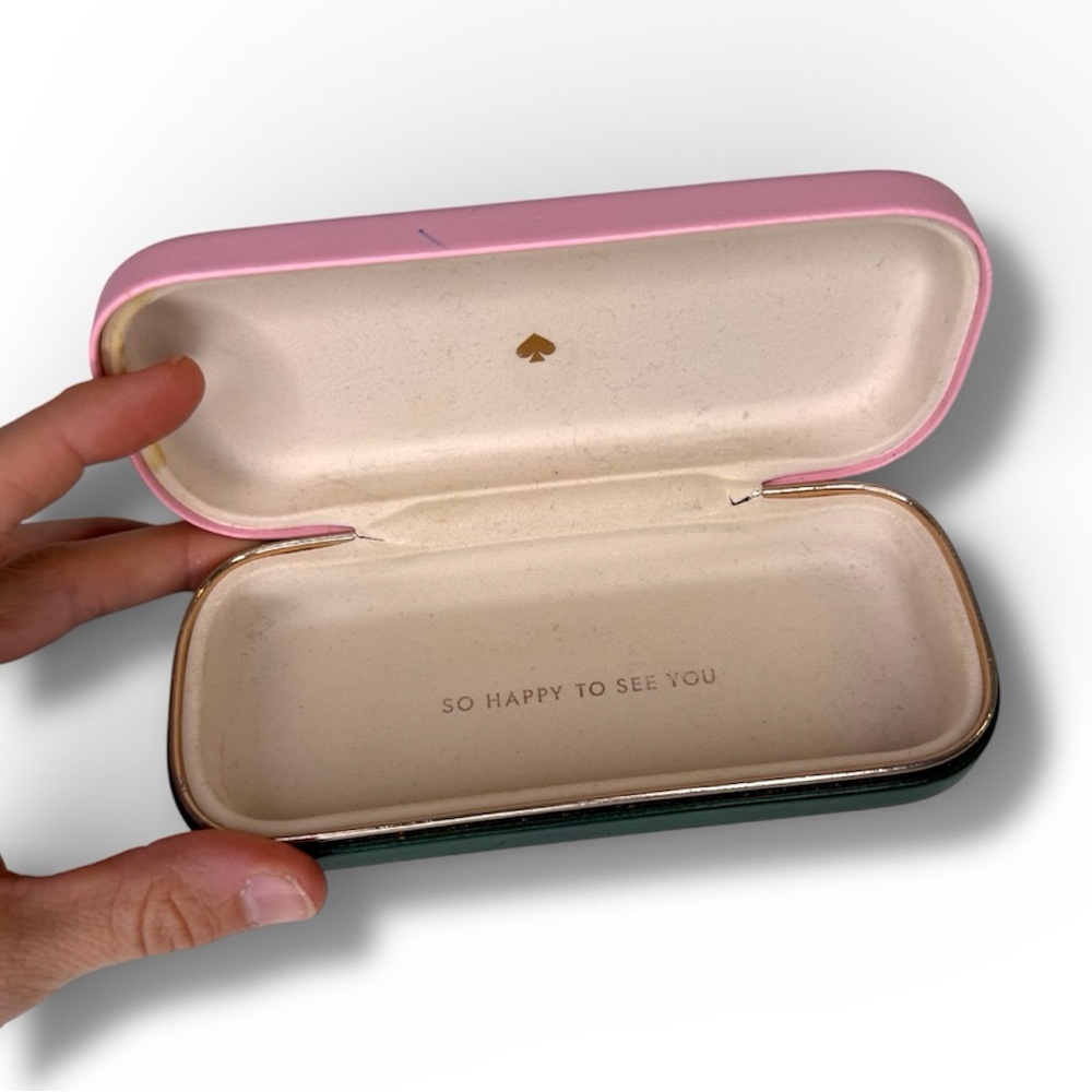 Kate spade sunglasses glasses protective case pink and green